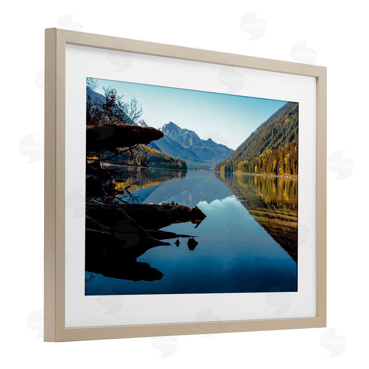 Madison Starnes Photography Evergreen Mirrors River Reflection Canvas Wall Art Print