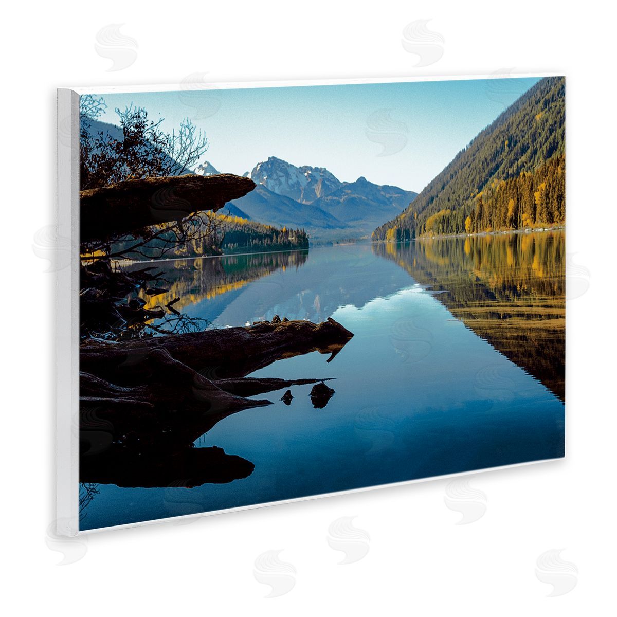Madison Starnes Photography Evergreen Mirrors River Reflection Canvas Wall Art Print