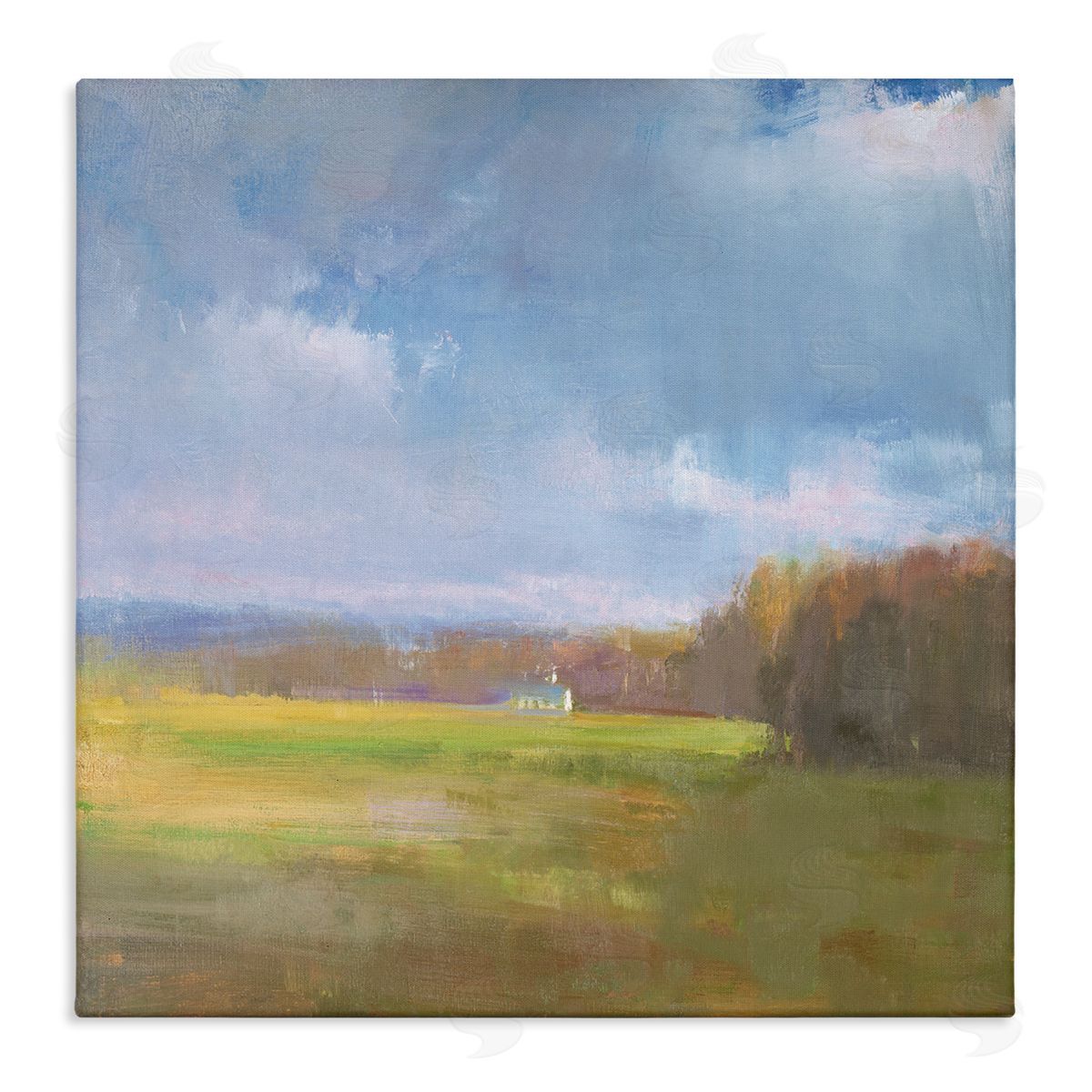 David Shevlino Winter Countryside Expanse Canvas Wall Art Print