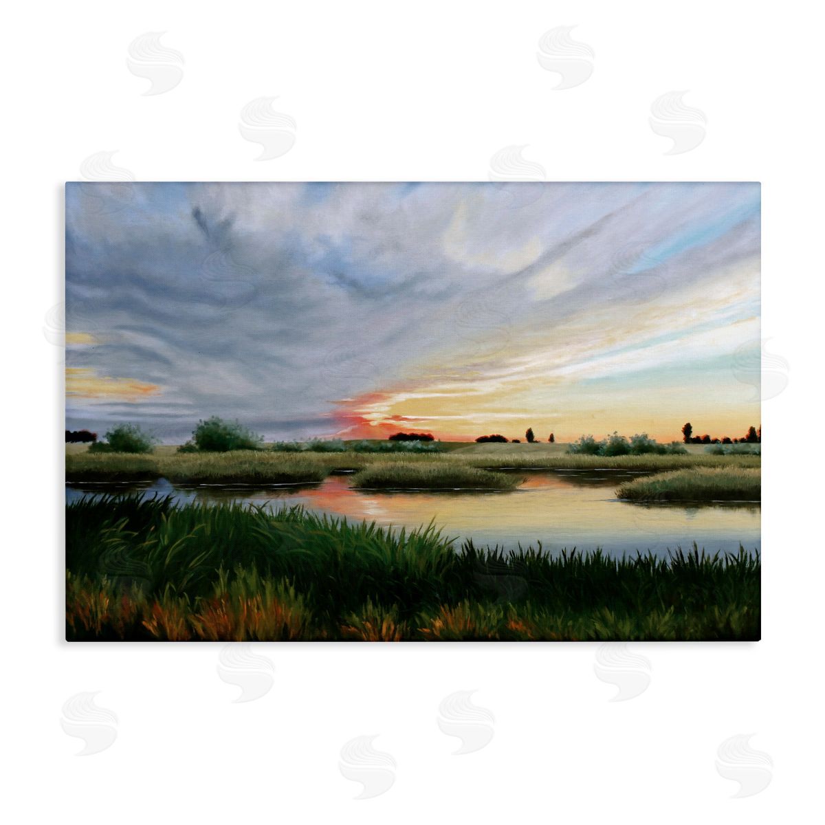 Julie Peterson Sunrise Over Pond Canvas Wall Art Print