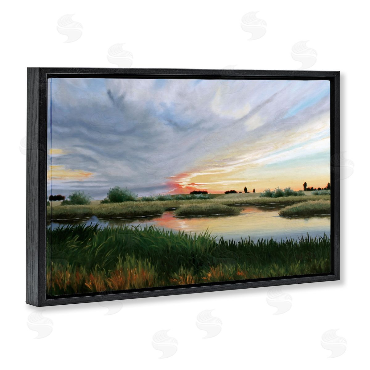 Julie Peterson Sunrise Over Pond Canvas Wall Art Print