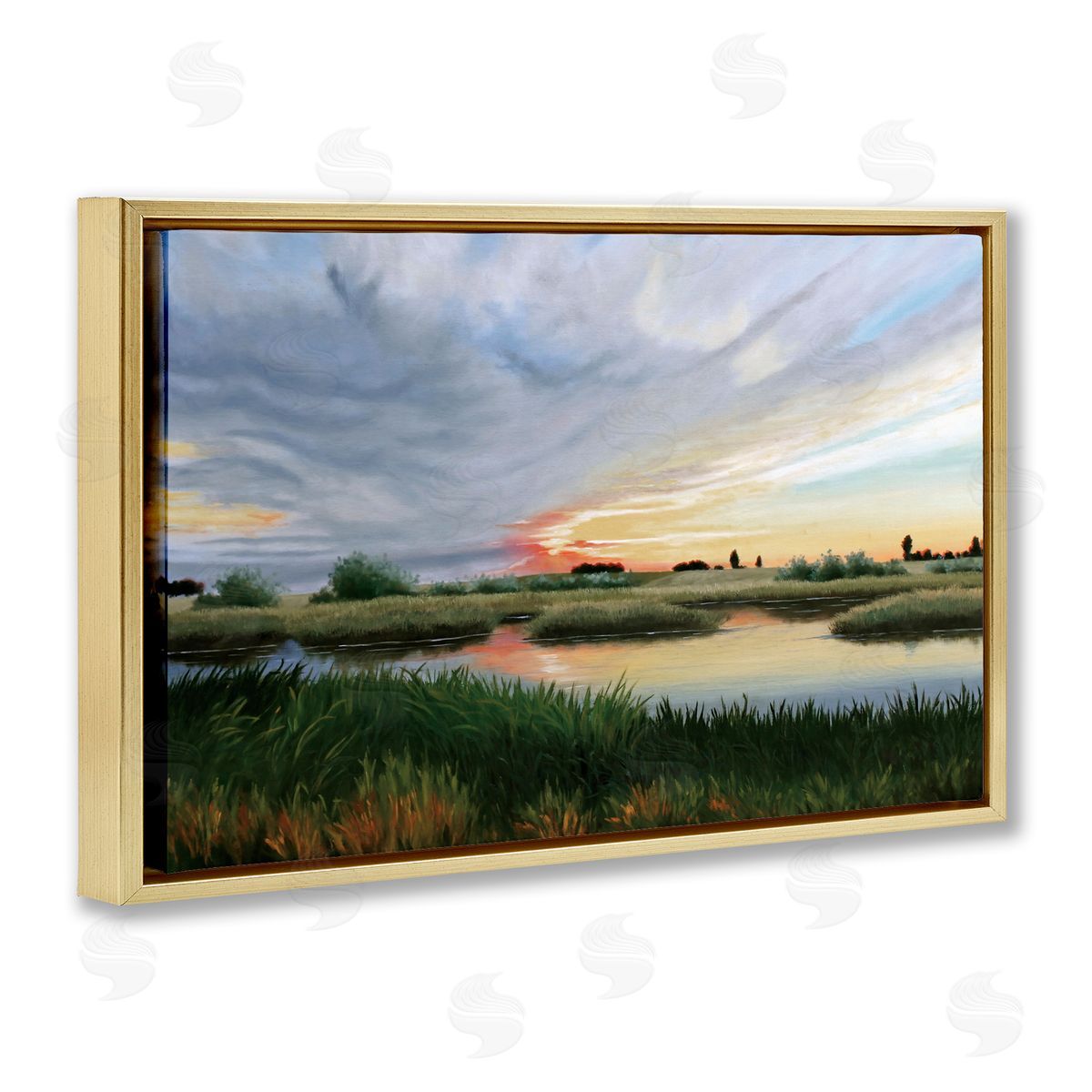 Julie Peterson Sunrise Over Pond Canvas Wall Art Print