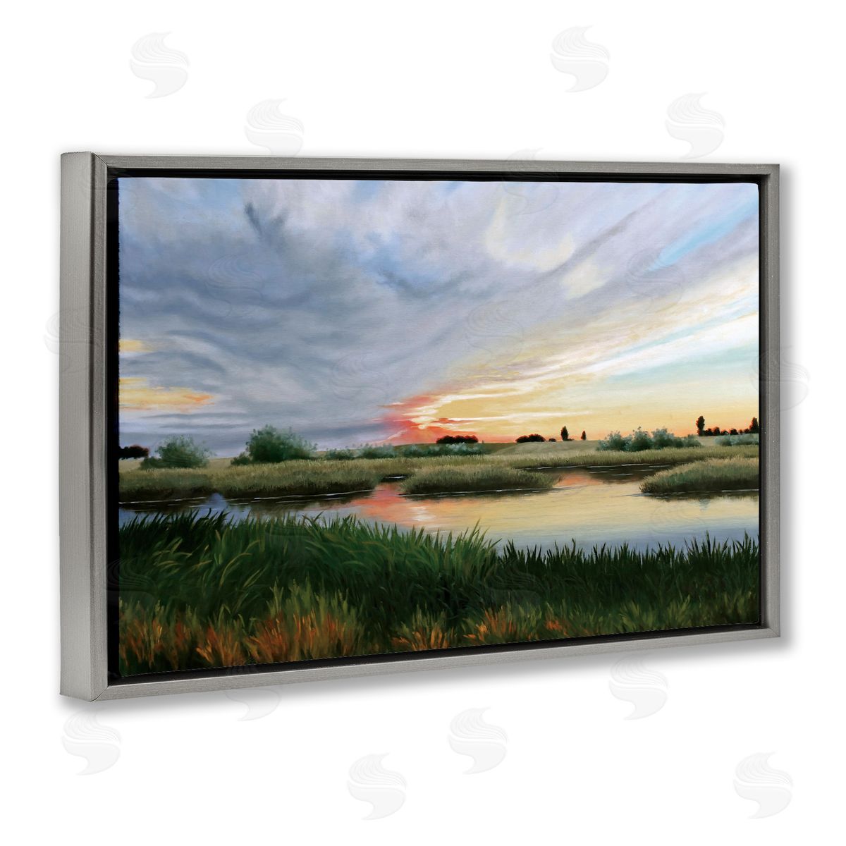 Julie Peterson Sunrise Over Pond Canvas Wall Art Print