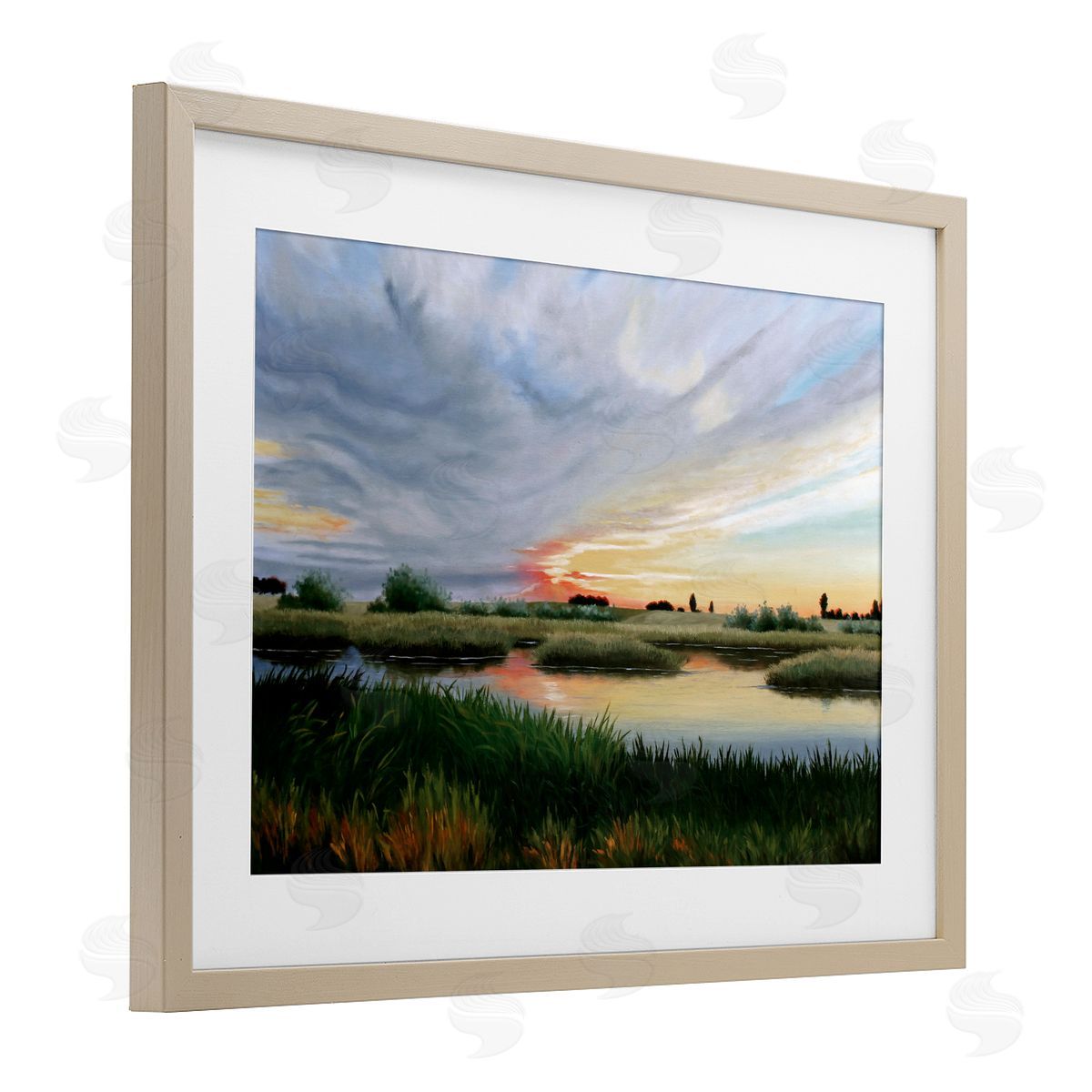 Julie Peterson Sunrise Over Pond Canvas Wall Art Print