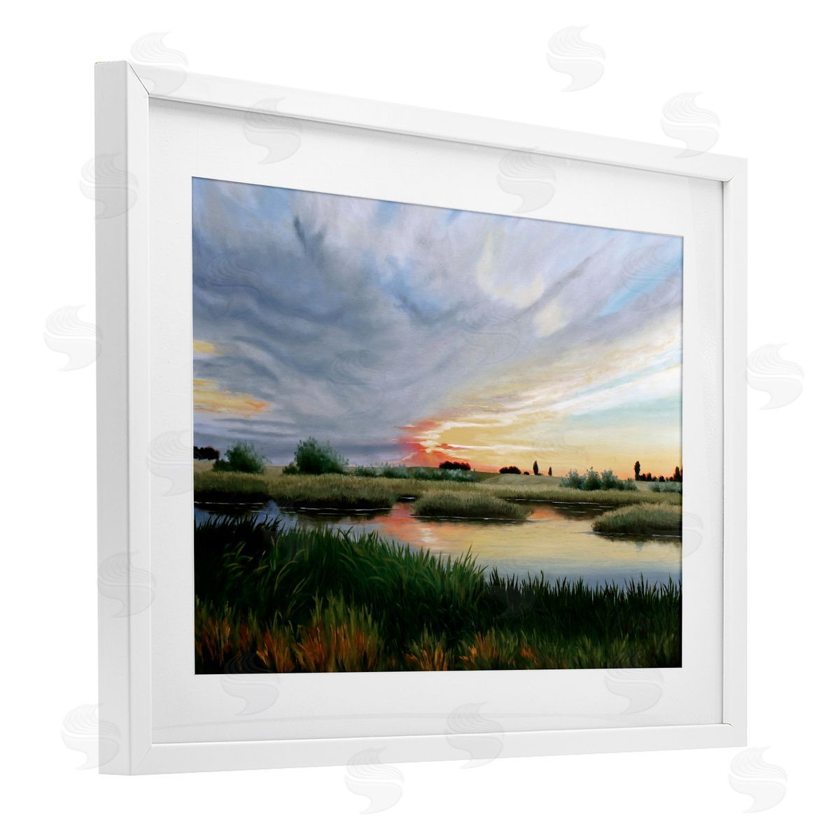 Julie Peterson Sunrise Over Pond Canvas Wall Art Print
