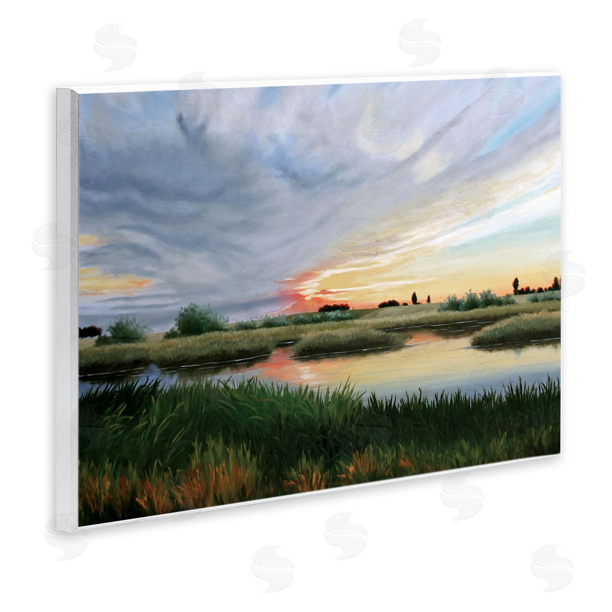 Julie Peterson Sunrise Over Pond Canvas Wall Art Print