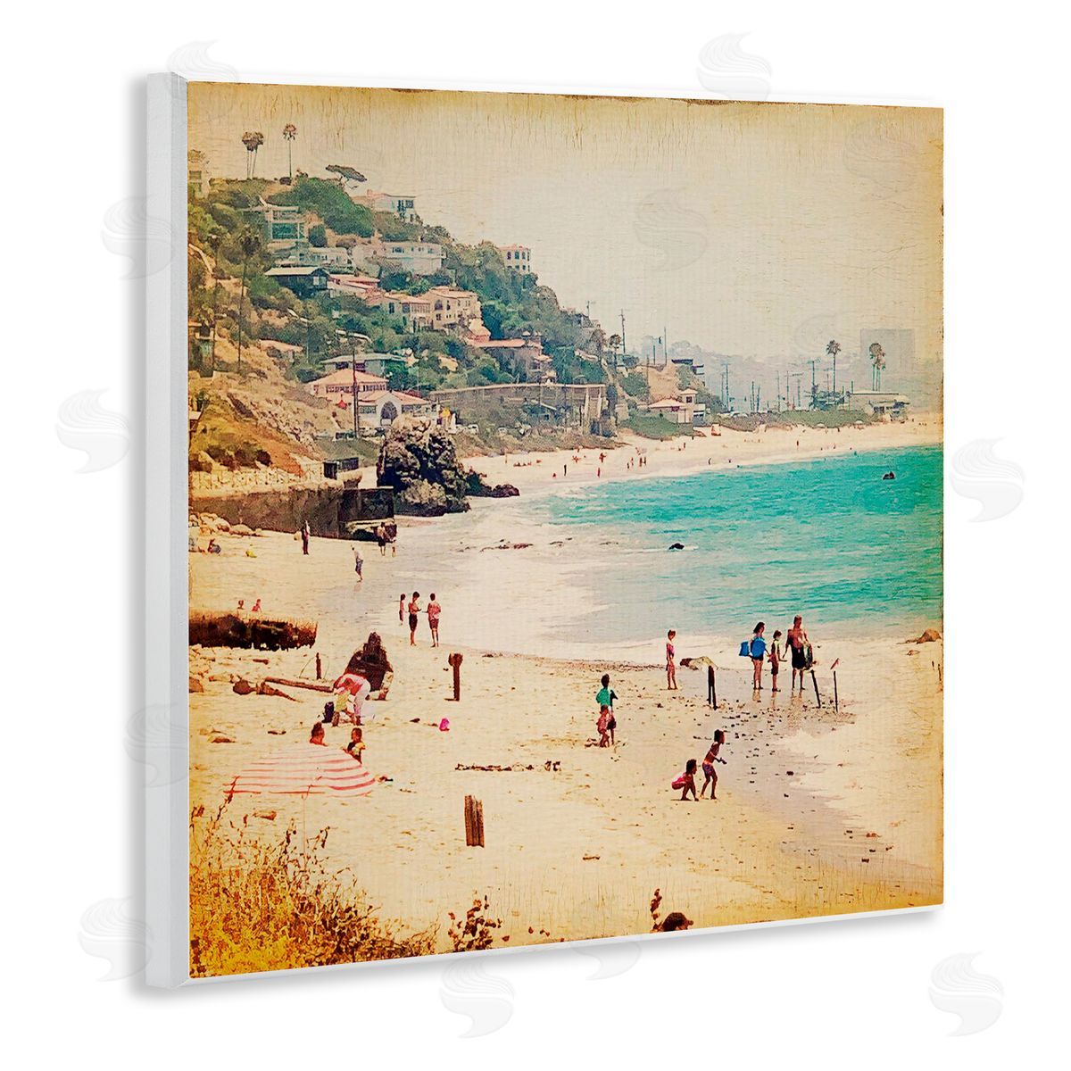 Marina Drasnin Vintage Summer Beach Day Canvas Wall Art Print
