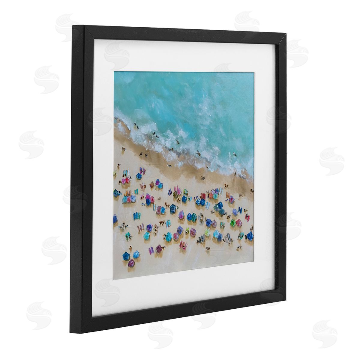 Emma Bell Bird's Eye Umbrellas Canvas Wall Art Print