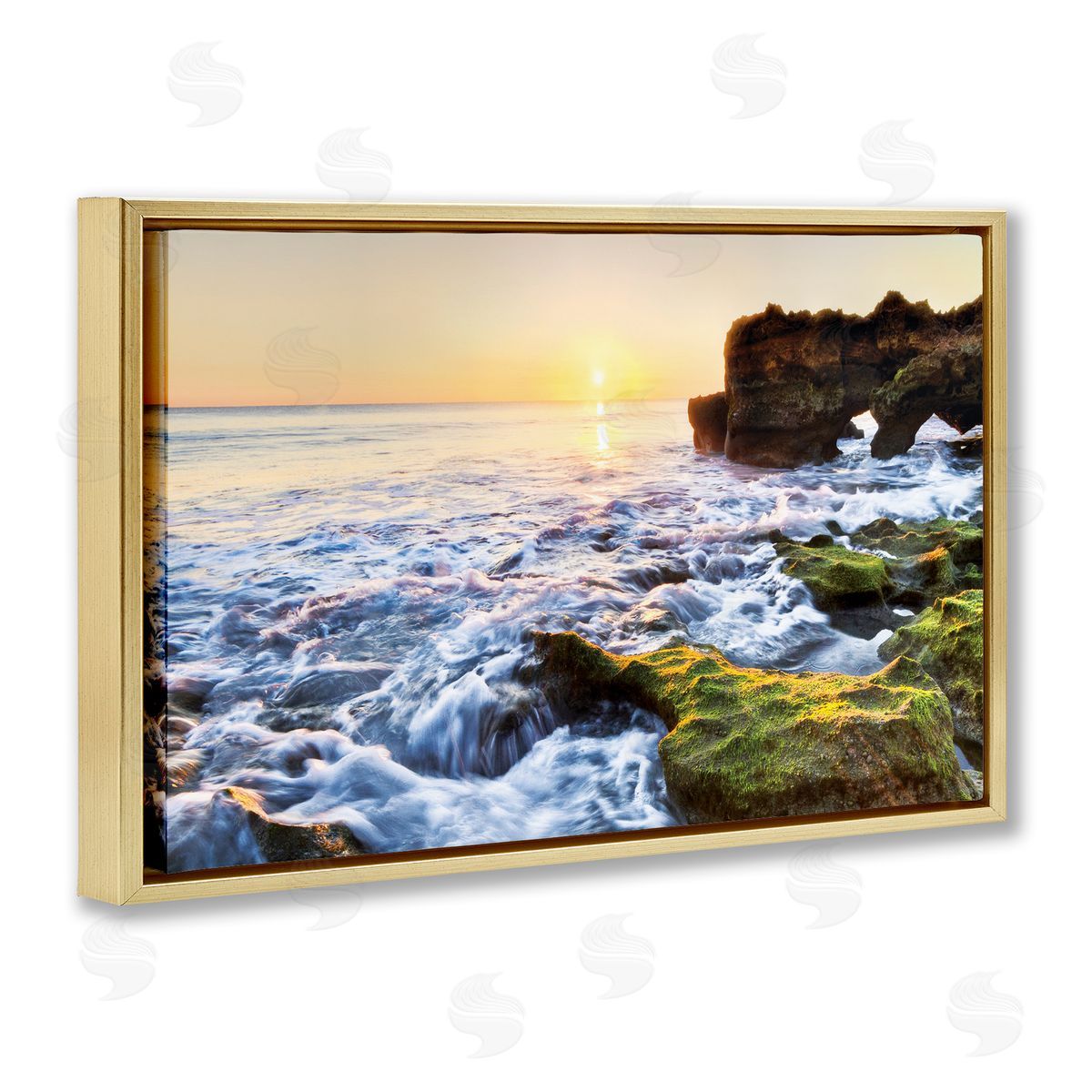 Celebrate Life Gallery Sunset over Rocky Coast Canvas Wall Art Print