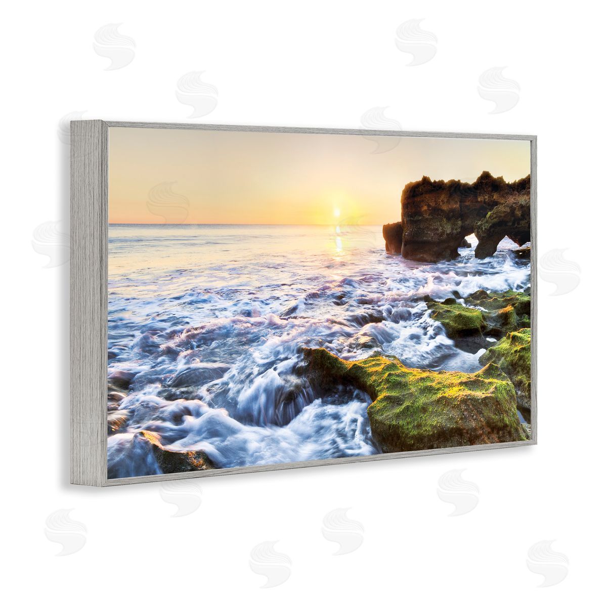 Celebrate Life Gallery Sunset over Rocky Coast Canvas Wall Art Print