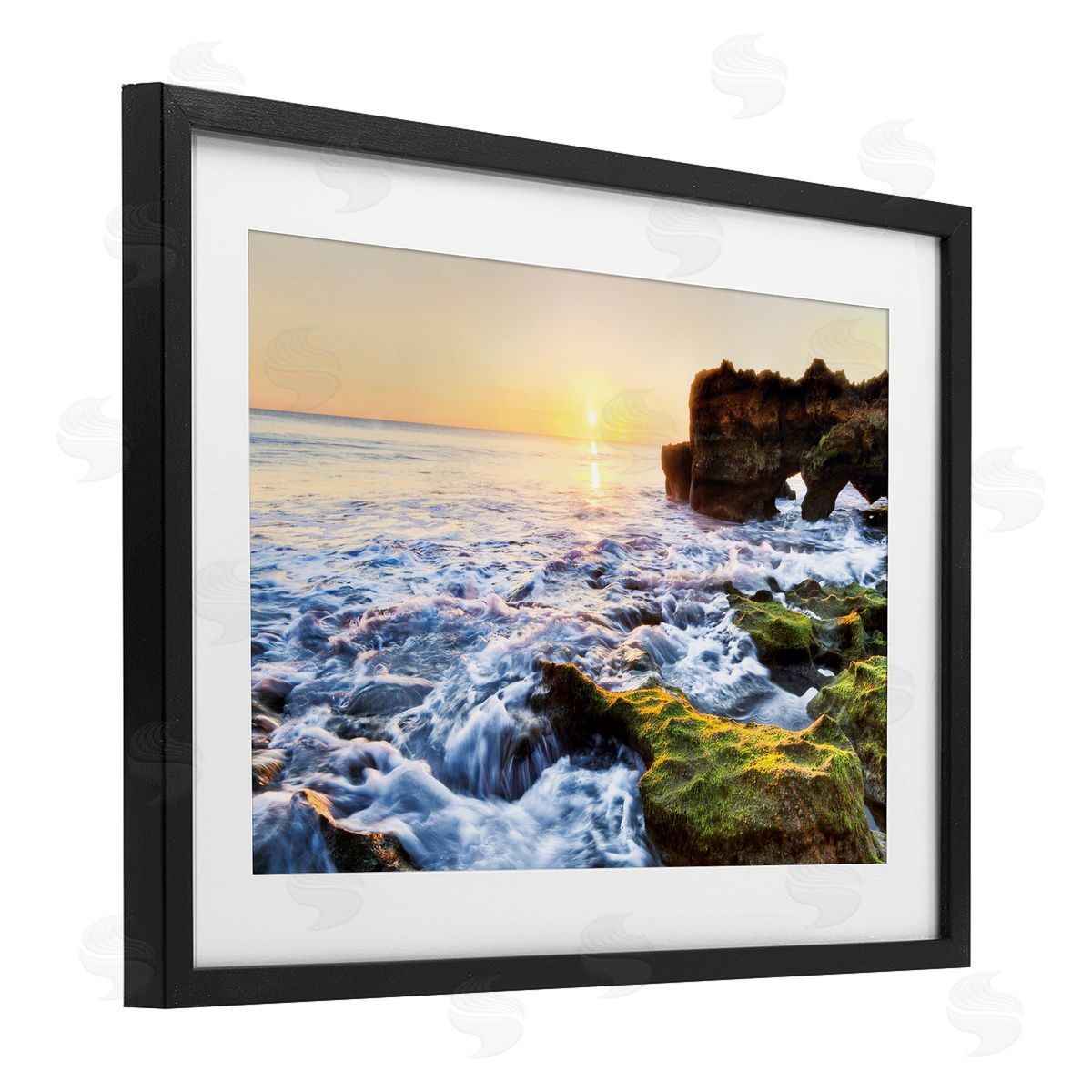 Celebrate Life Gallery Sunset over Rocky Coast Canvas Wall Art Print