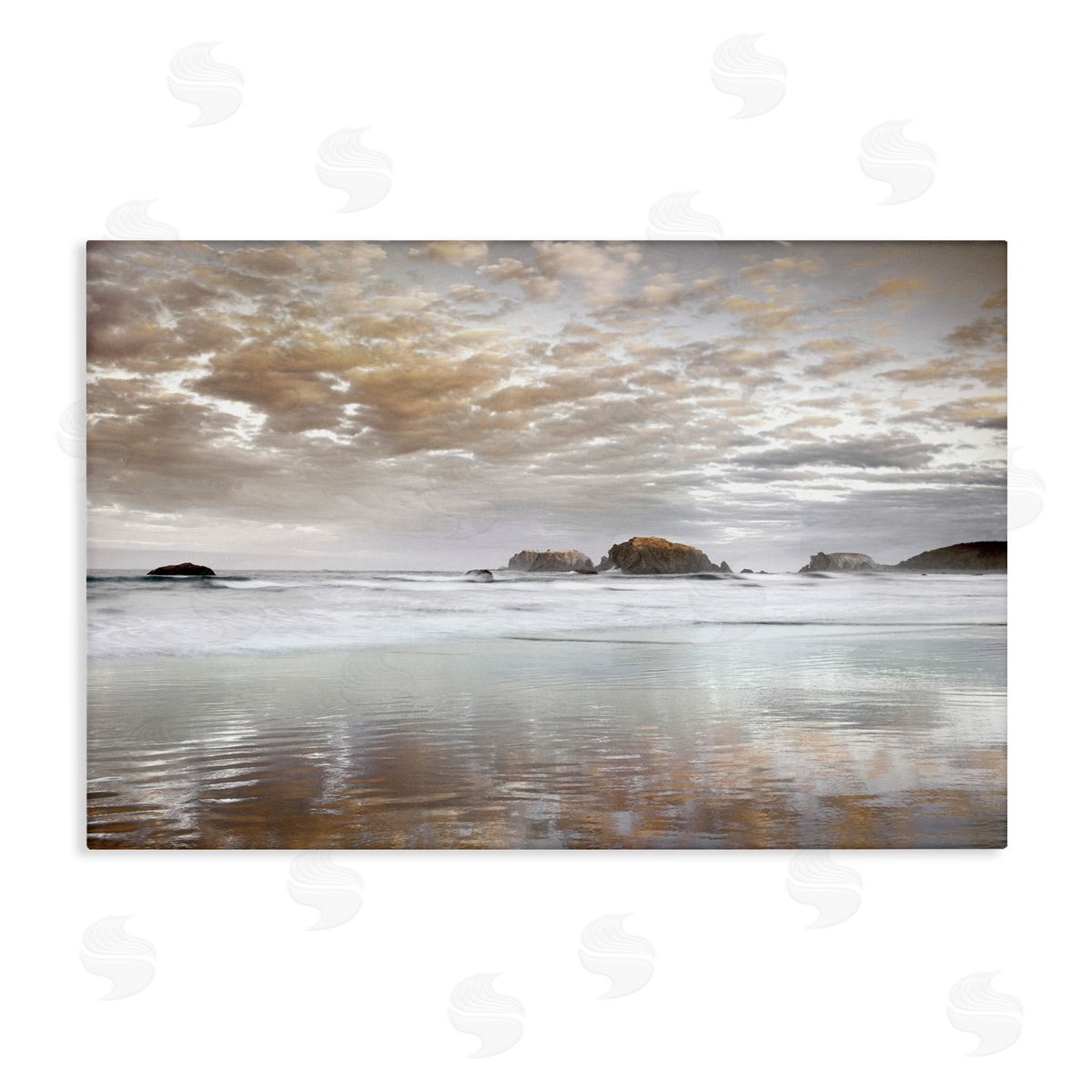 Dennis Frates Sunrise Reflections Seascape Canvas Wall Art Print