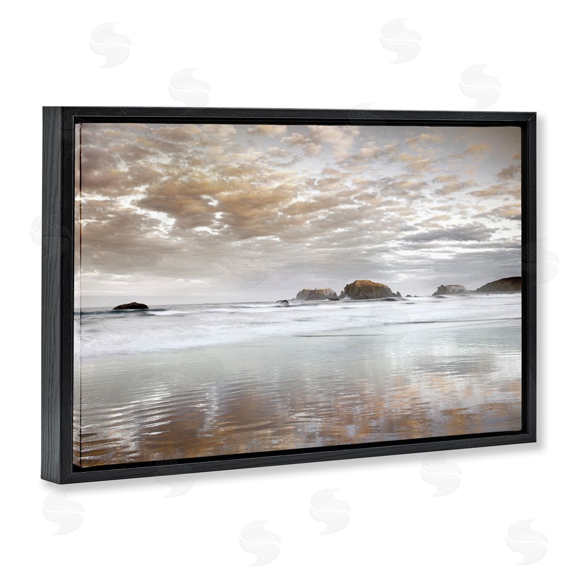 Dennis Frates Sunrise Reflections Seascape Canvas Wall Art Print