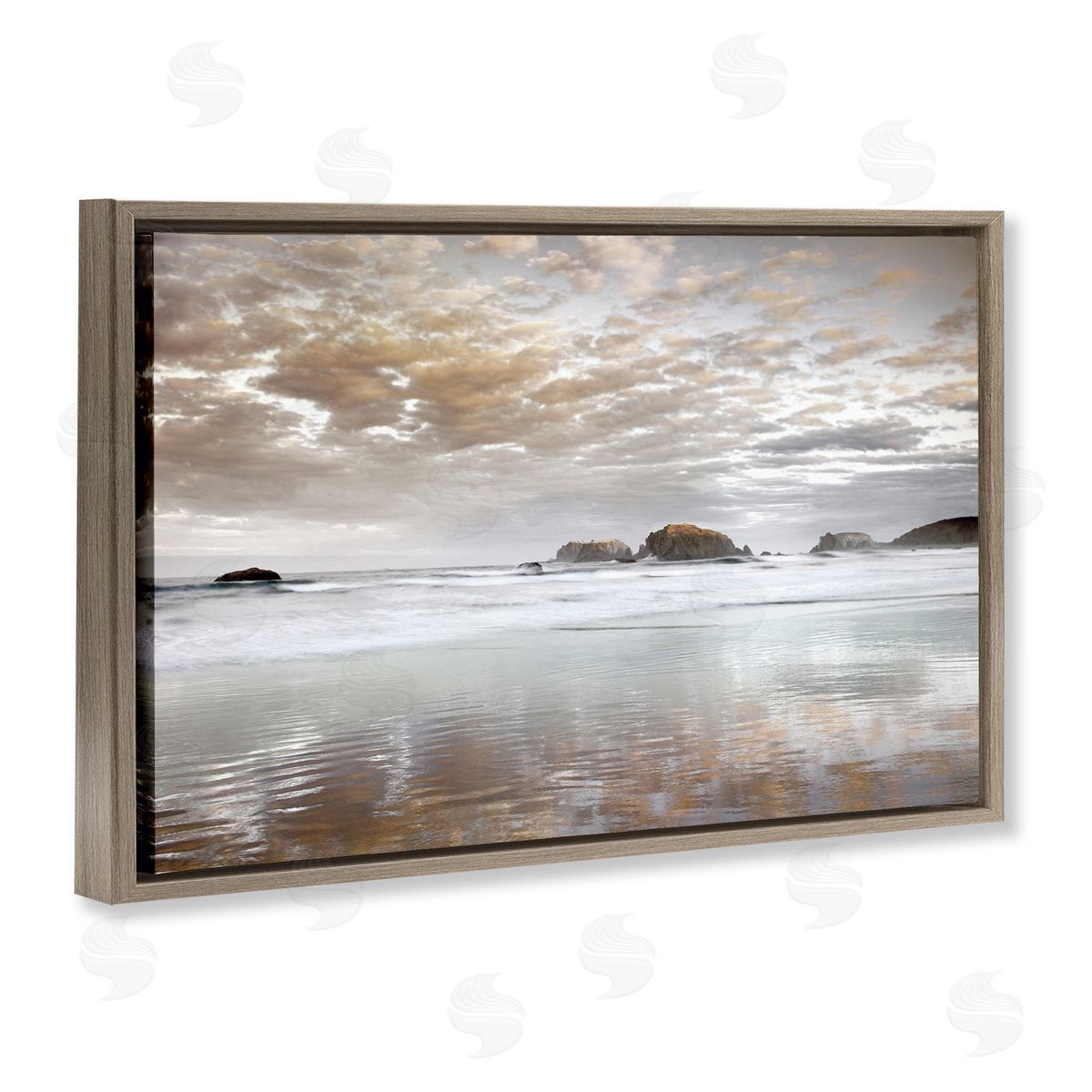 Dennis Frates Sunrise Reflections Seascape Canvas Wall Art Print