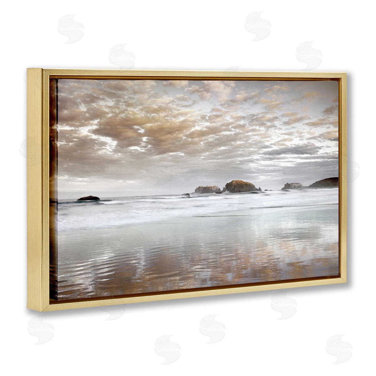 Dennis Frates Sunrise Reflections Seascape Canvas Wall Art Print