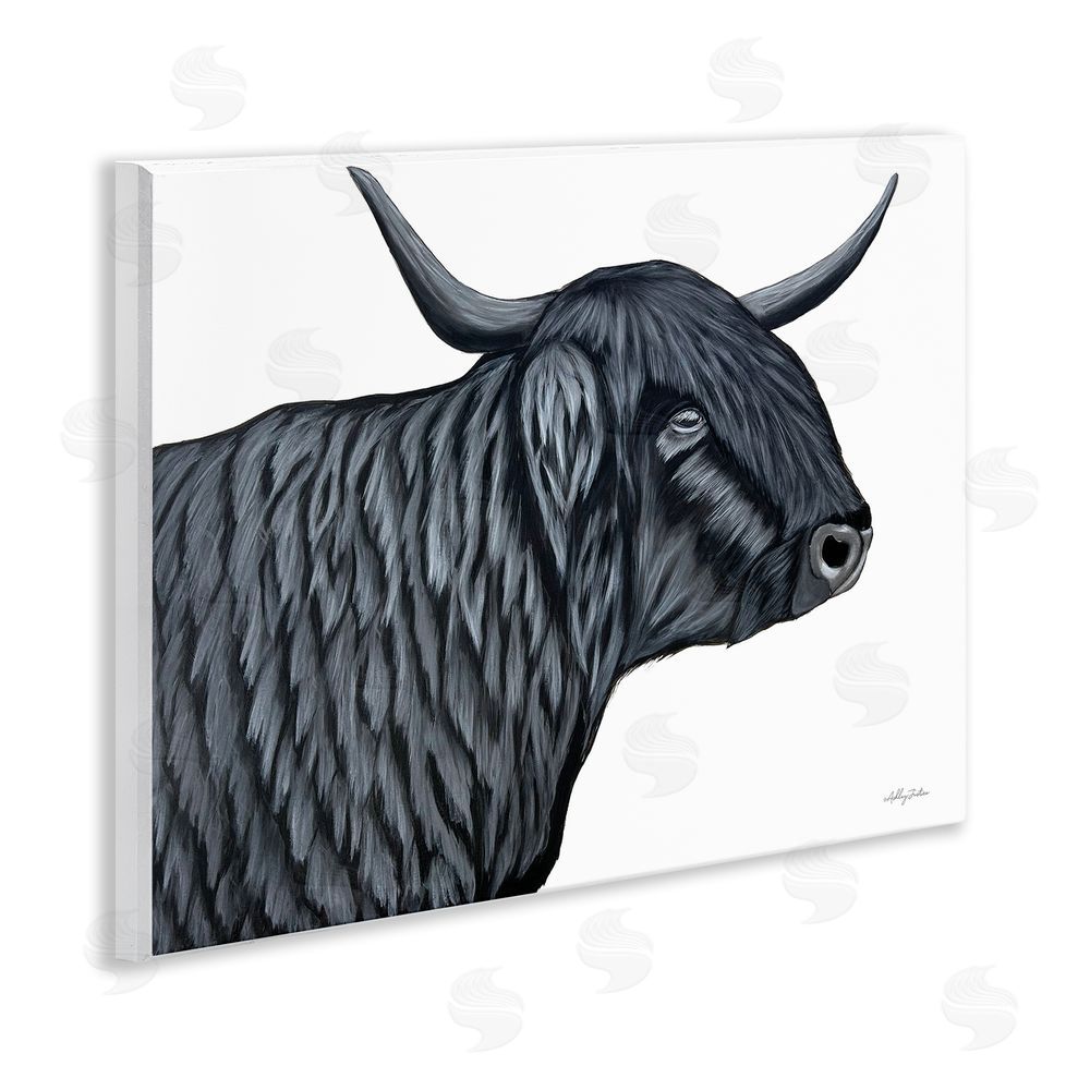 Ashley Justice Filmore Black Bull Portrait Wall Plaque Art Print