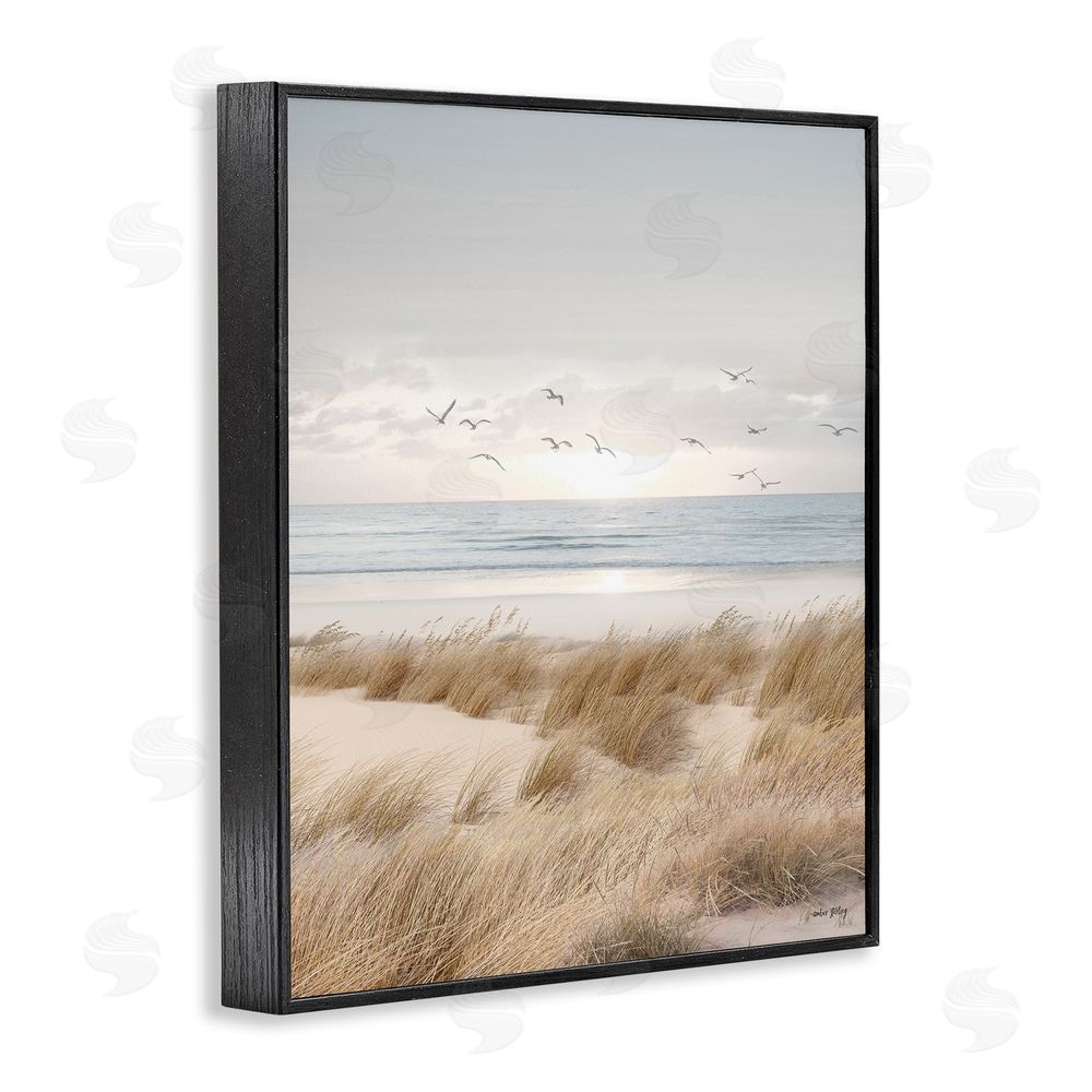 Amber Sterling Coastal Dreams Seagulls Black Framed Giclee Wall Art Print