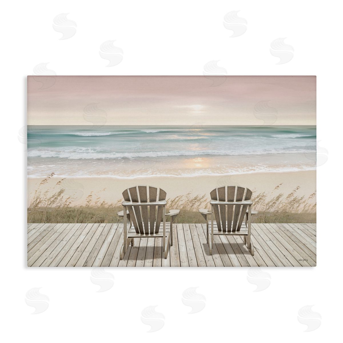 Amber Sterling Watching The Pastel Sunset Canvas Wall Art Print