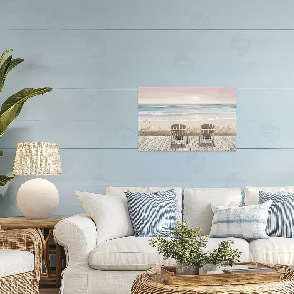 Amber Sterling Watching The Pastel Sunset Canvas Art on Wall