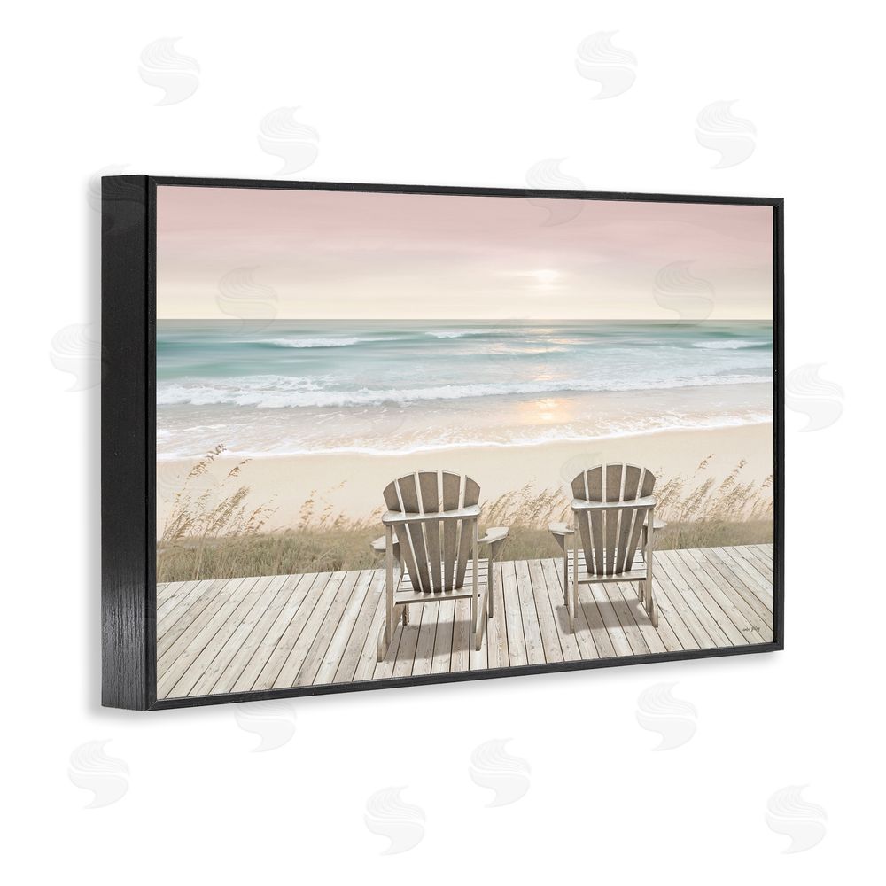 Amber Sterling Watching The Pastel Sunset Black Framed Giclee Wall Art Print