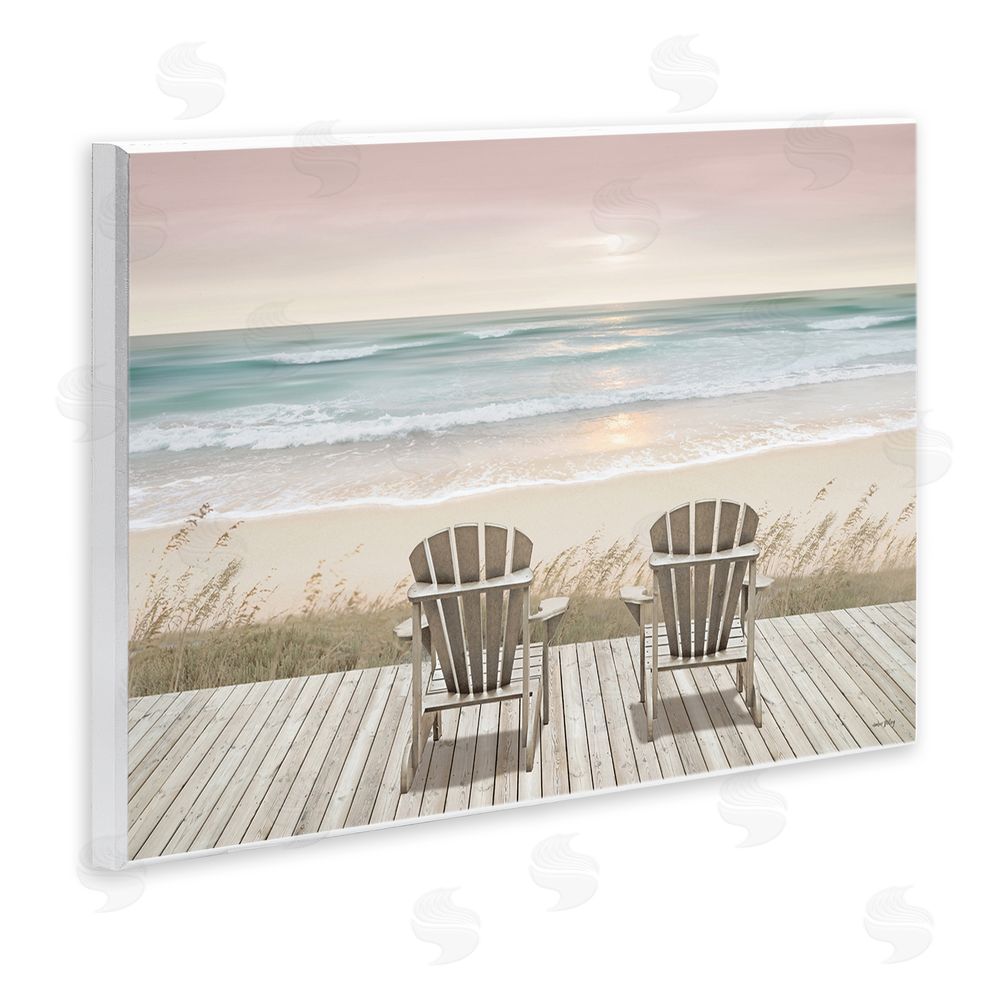 Amber Sterling Watching The Pastel Sunset Wall Plaque Art Print