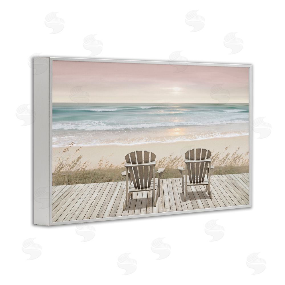 Amber Sterling Watching The Pastel Sunset White Framed Giclee Wall Art Print