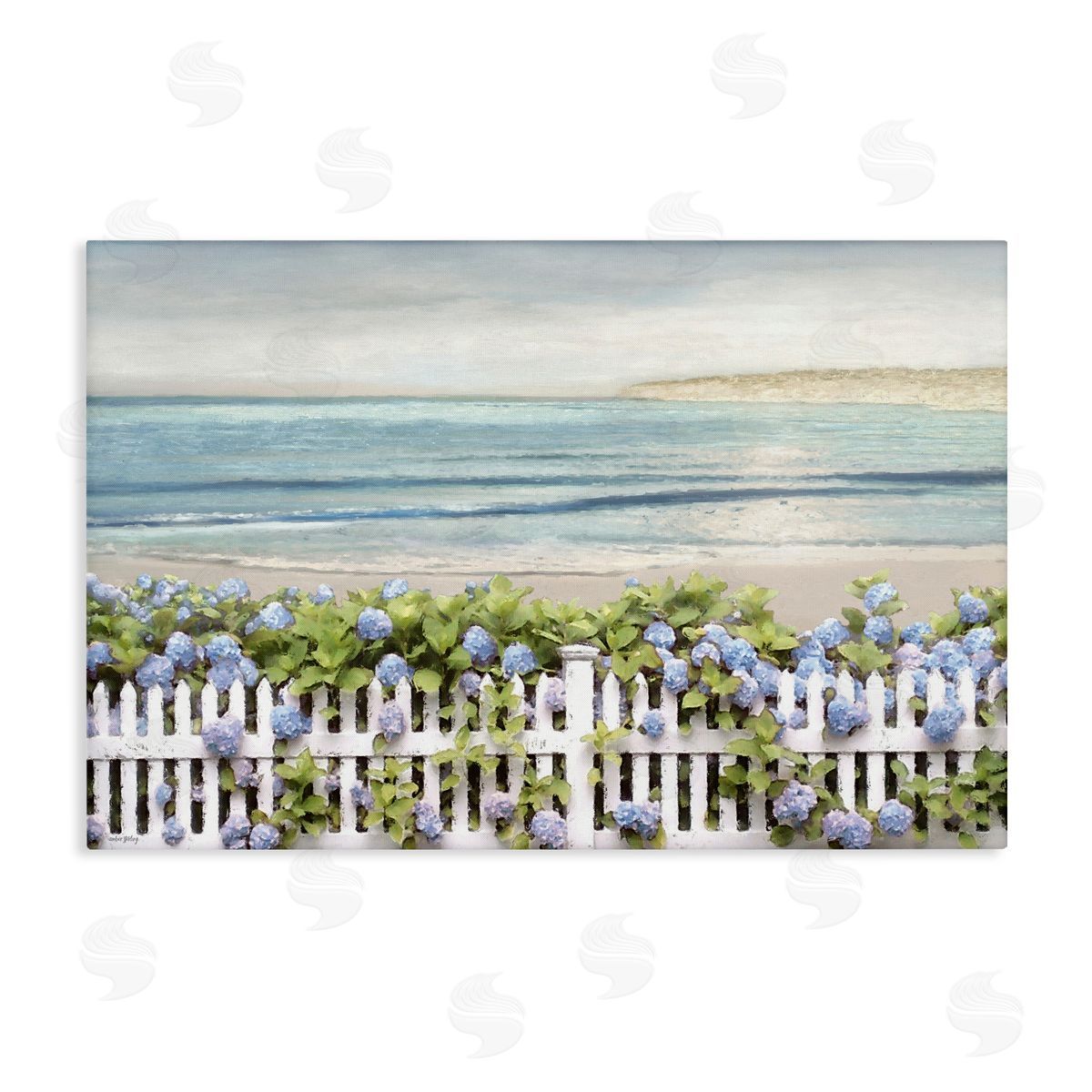 Amber Sterling Blooming Boundaries Beach Garden Canvas Wall Art Print
