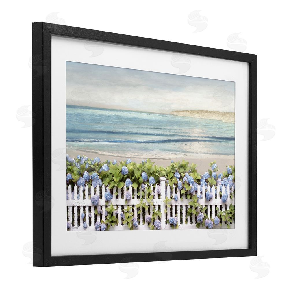 Amber Sterling Blooming Boundaries Beach Garden Black Framed Print Under Glass with White Mat Wall Art