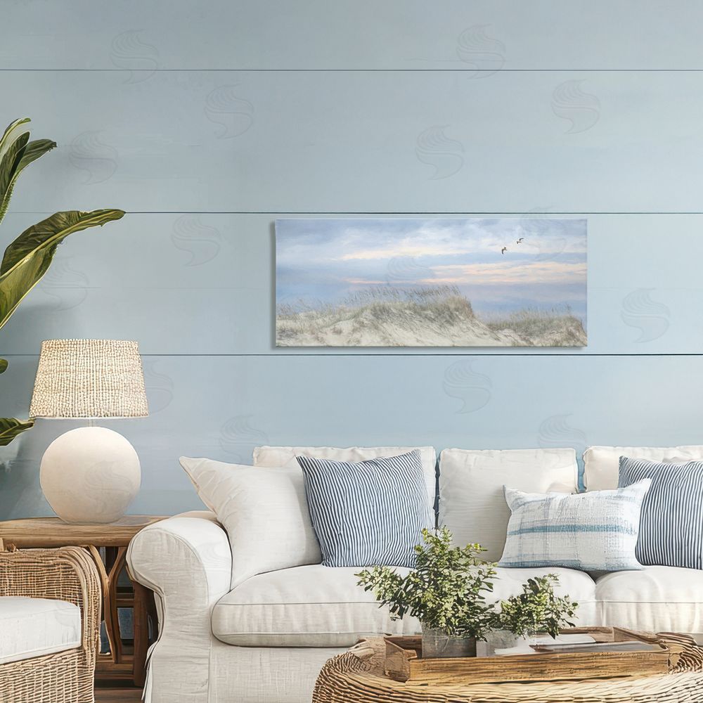 Lori Deiter Sea Gulls over Sand Dunes Canvas Art on Wall