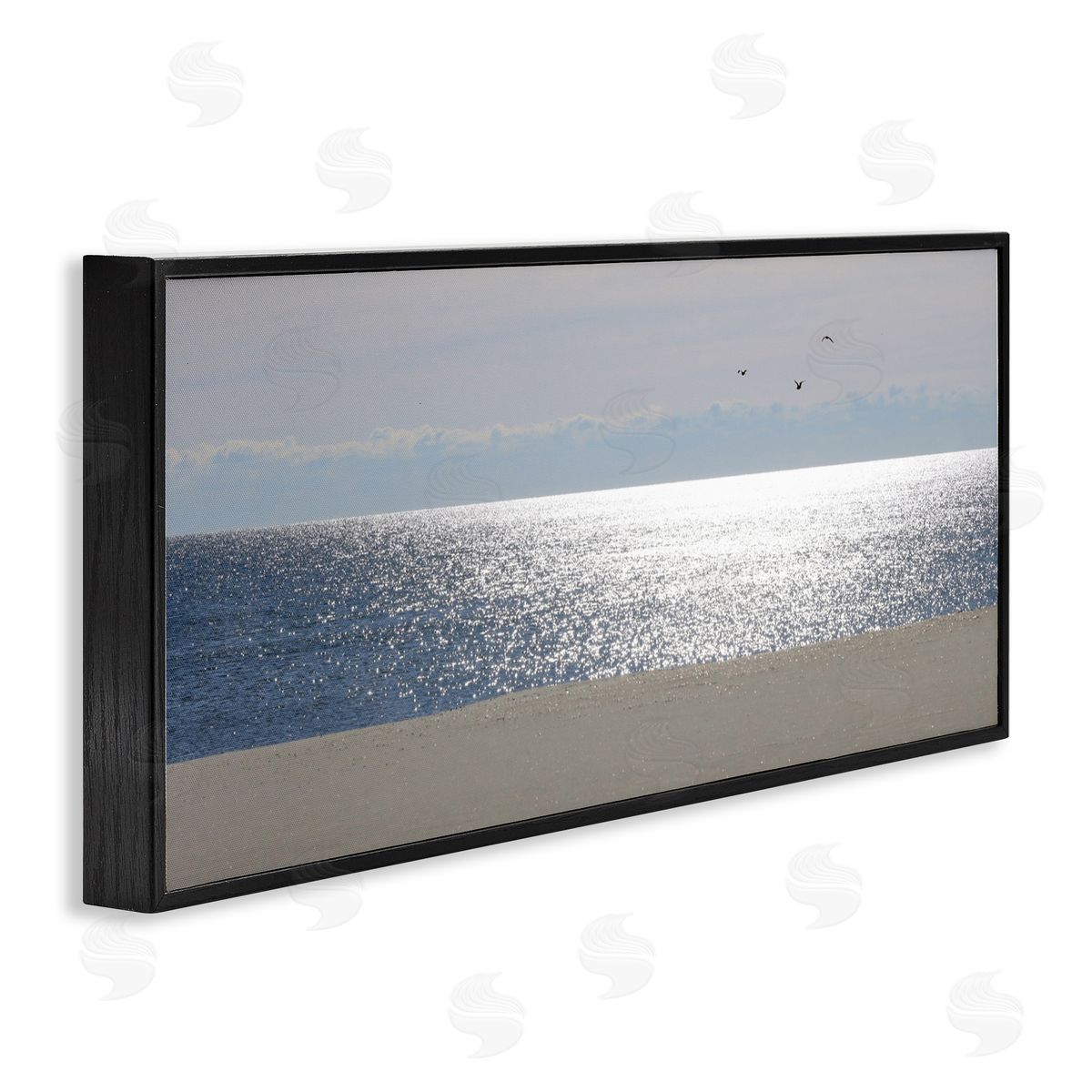 Lori Deiter Sunlit Sparkles on the Sea Black Framed Giclee Wall Art Print
