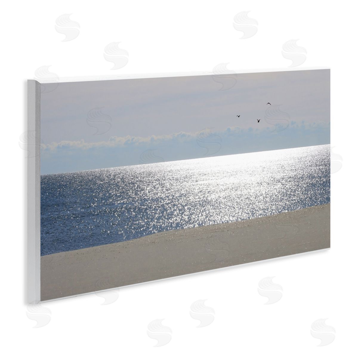 Lori Deiter Sunlit Sparkles on the Sea Wall Plaque Art Print