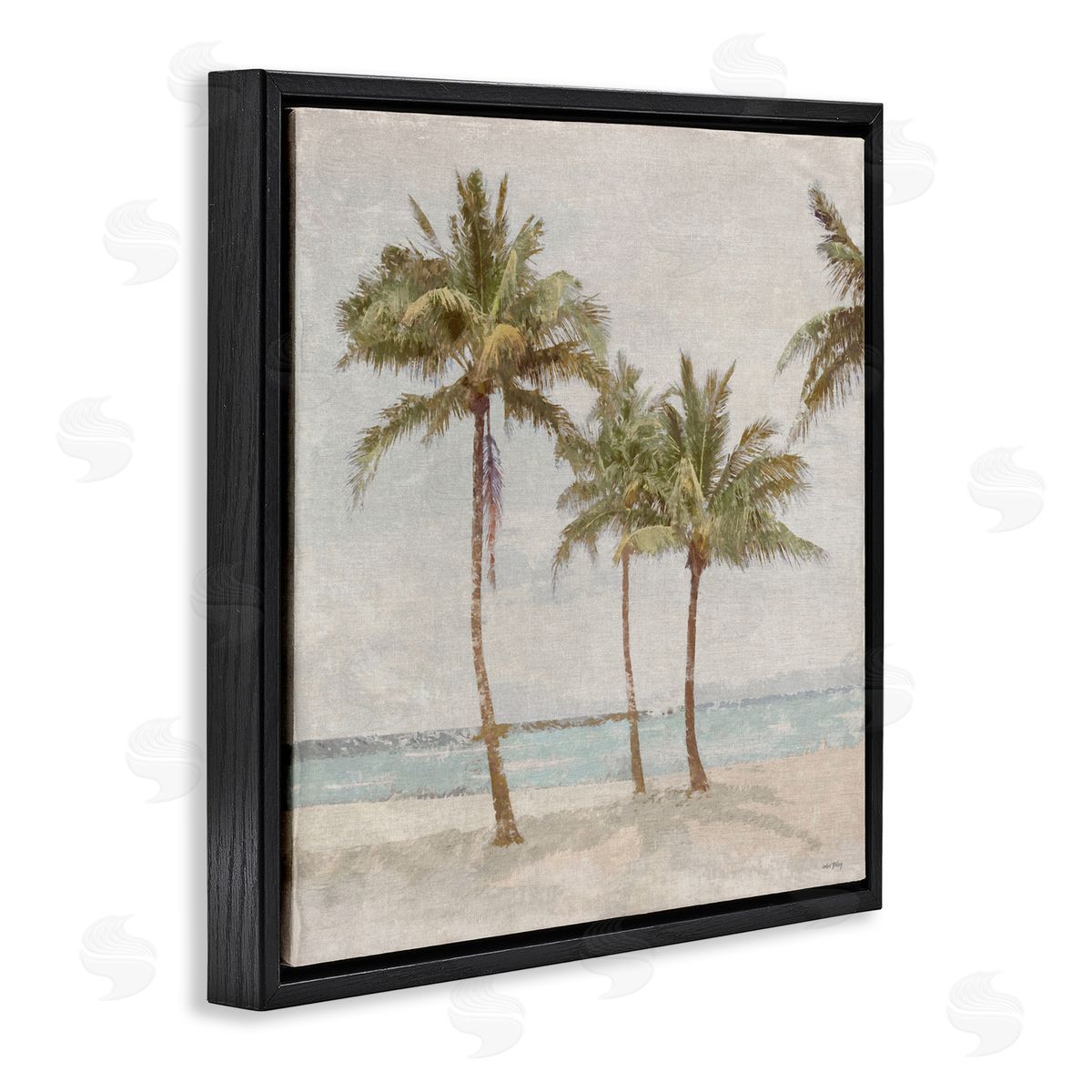 Amber Sterling My Favorite Beach Spot Black Floating Frame Canvas Wall Art Print