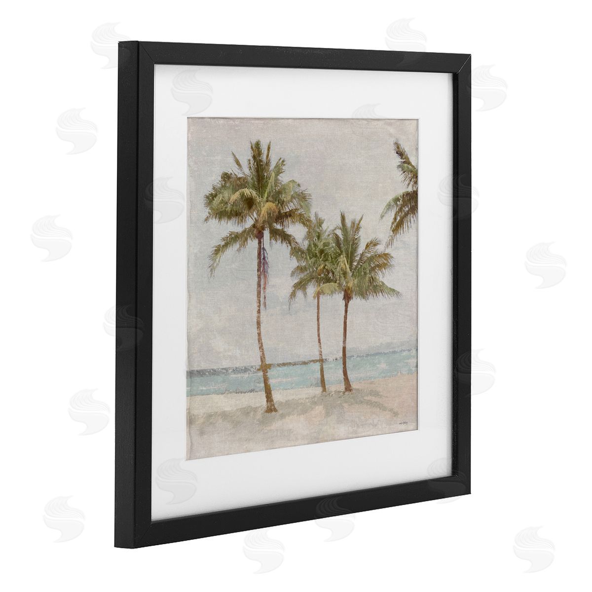 Amber Sterling My Favorite Beach Spot Black Framed Print Under Glass with White Mat Wall Art