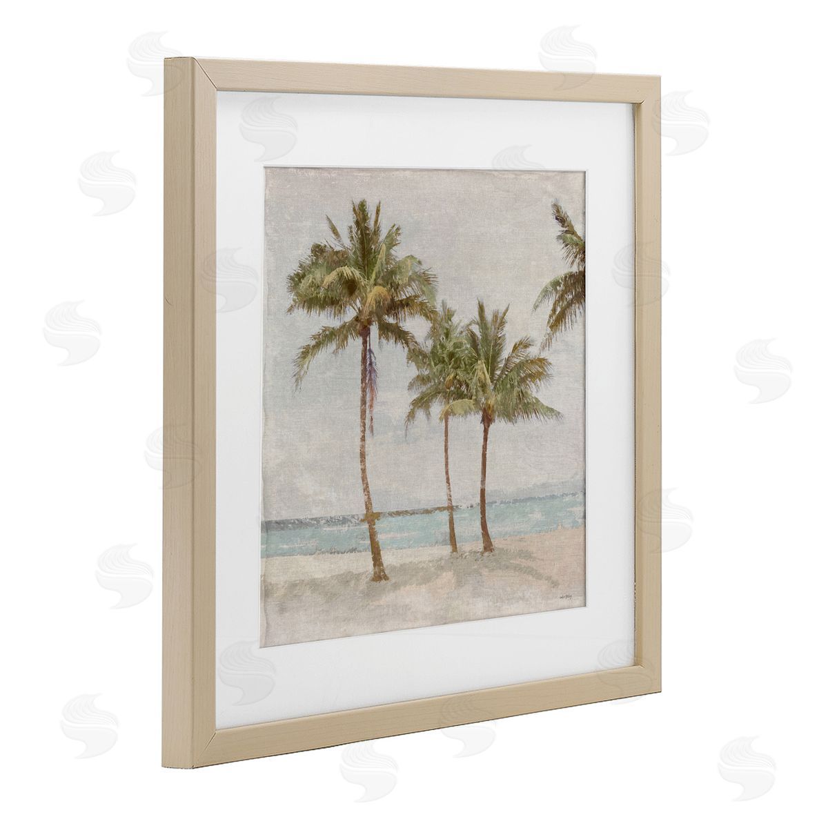 Amber Sterling My Favorite Beach Spot Birch Framed Print Under Glass with White Mat Wall Art