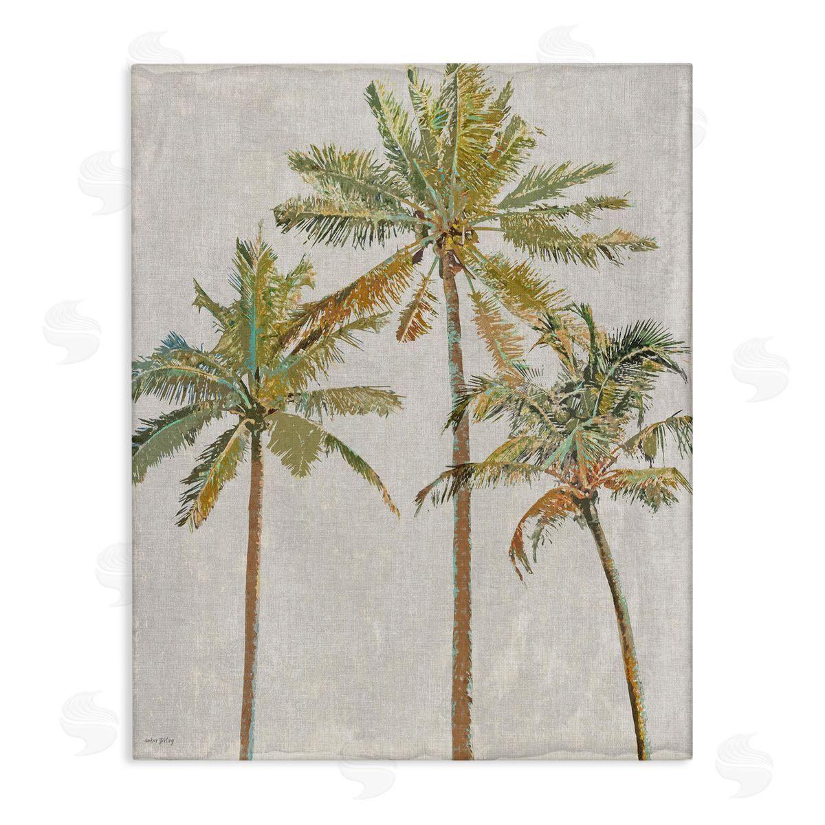 Amber Sterling Palm Pals Island Trees Canvas Wall Art Print