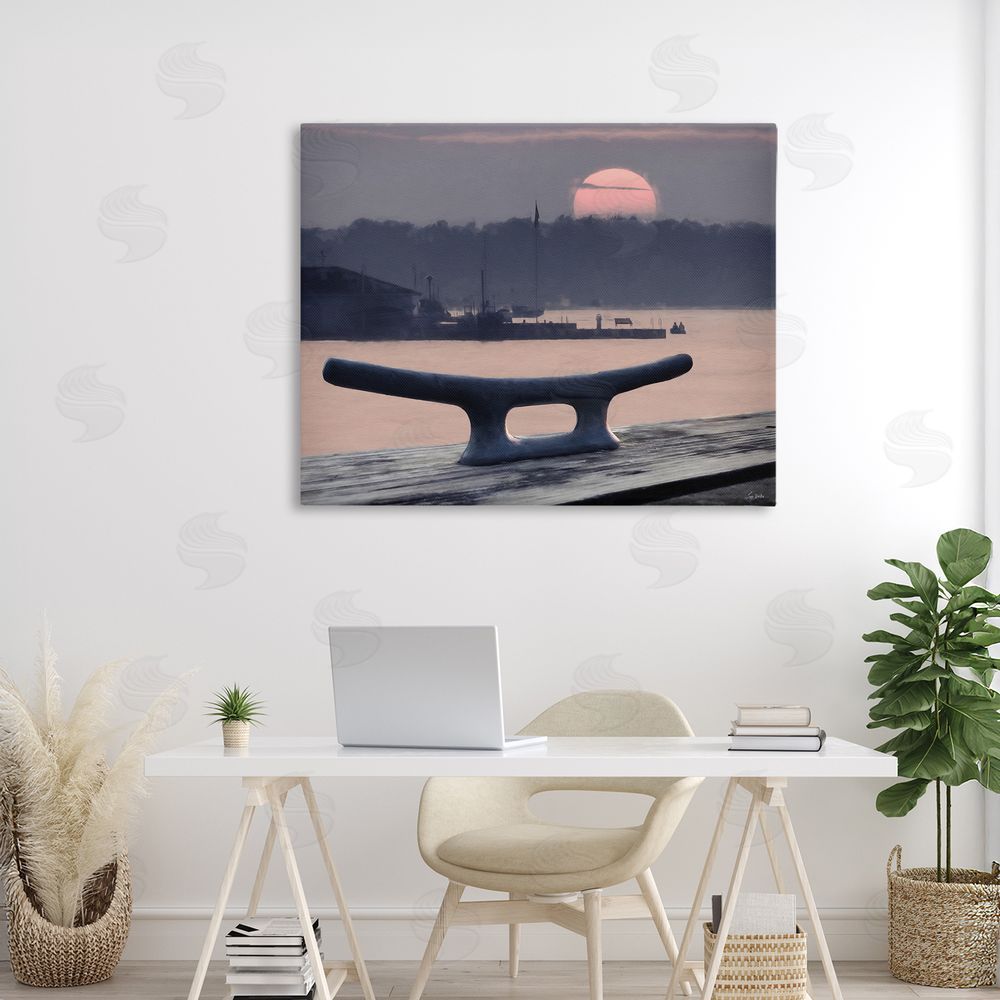 Lori Deiter Harbor's Lullaby Coastal Sunset Canvas Art on Wall