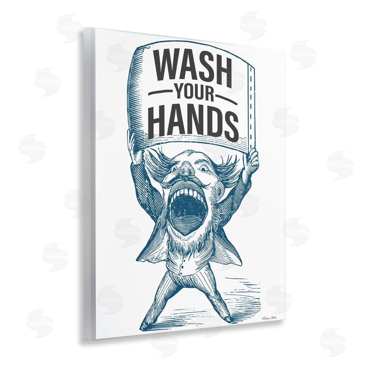 Susan Ball Wash Your Hands Vintage Wall Plaque Art Print