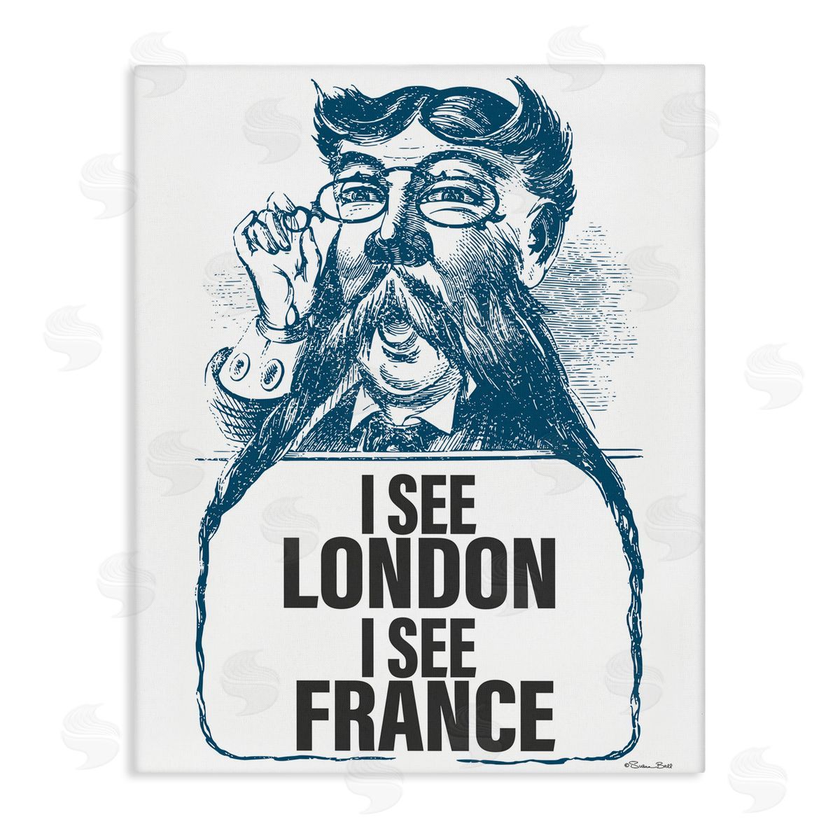 Susan Ball I See London & France Canvas Wall Art Print