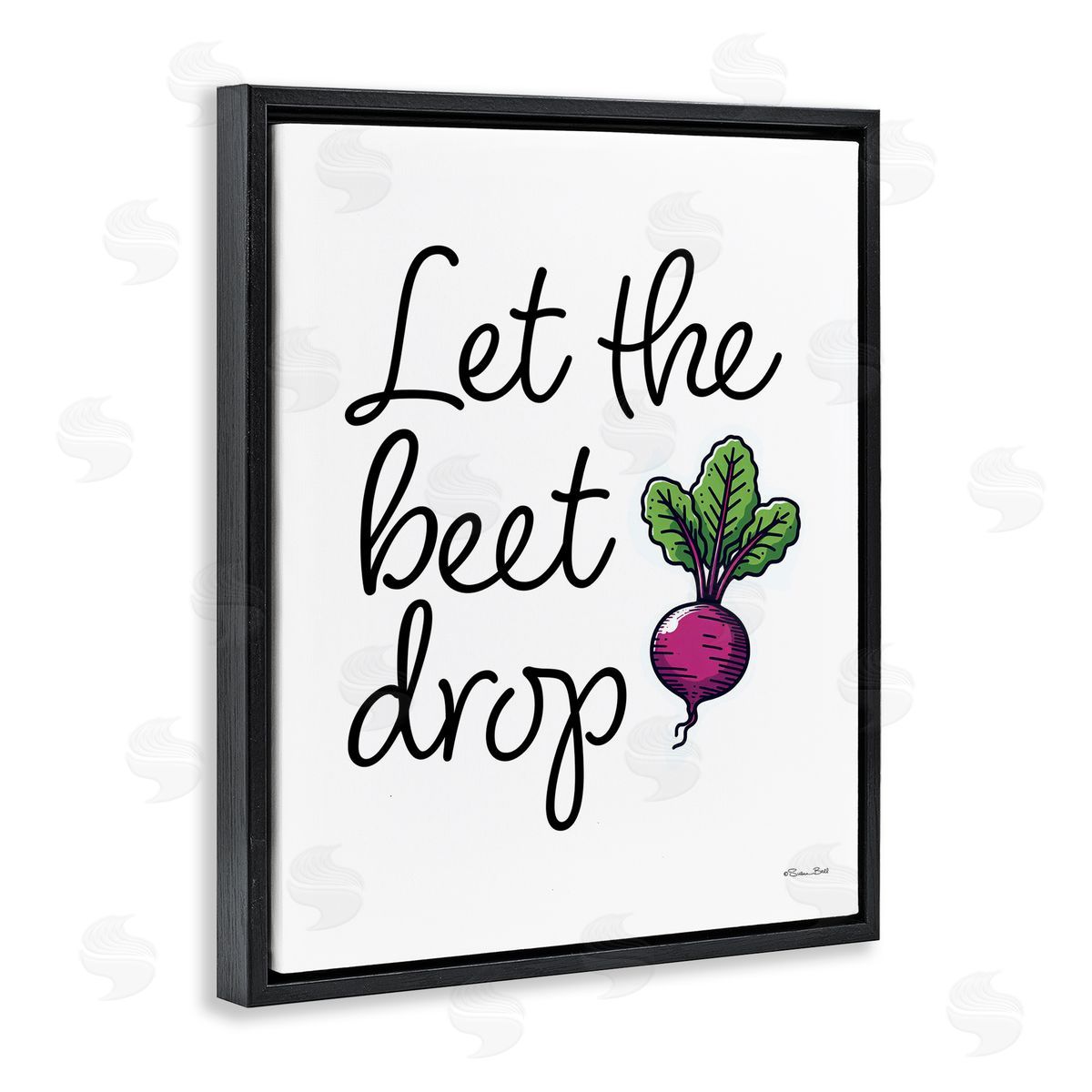 Susan Ball Let The Beet Drop Black Floating Frame Canvas Wall Art Print