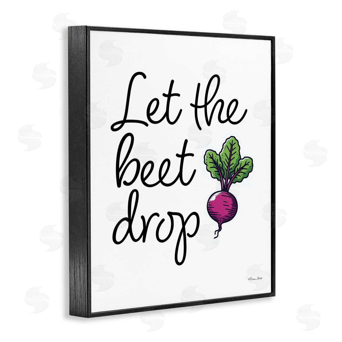 Susan Ball Let The Beet Drop Black Framed Giclee Wall Art Print