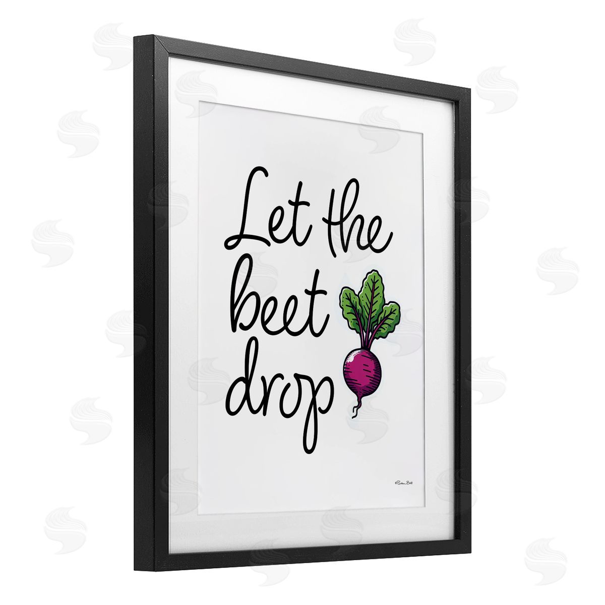 Susan Ball Let The Beet Drop Black Framed Print Under Glass with White Mat Wall Art