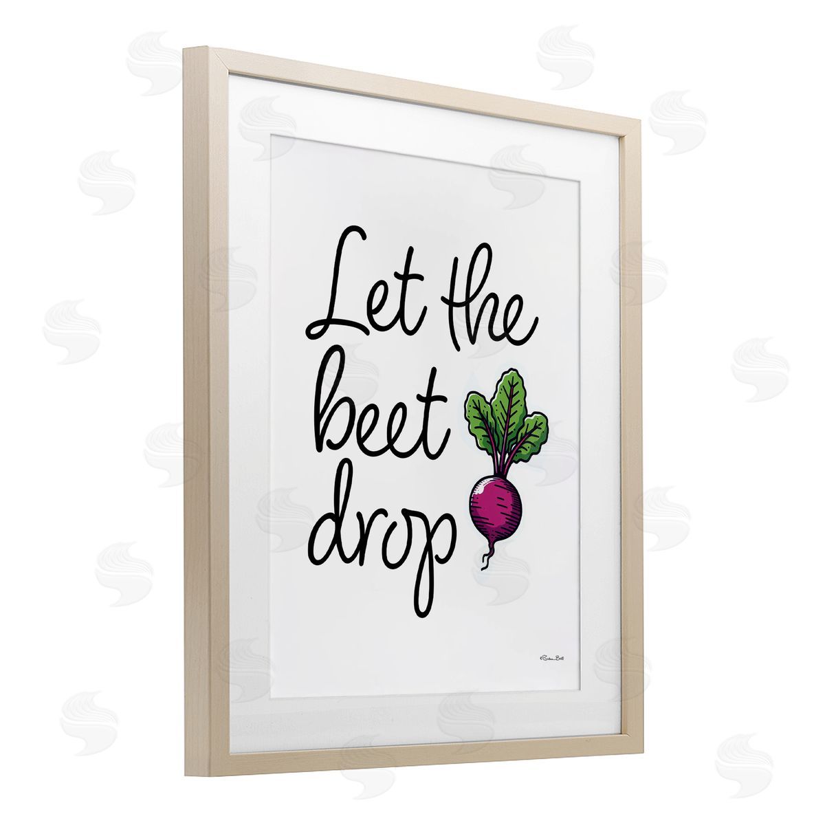 Susan Ball Let The Beet Drop Birch Framed Print Under Glass with White Mat Wall Art