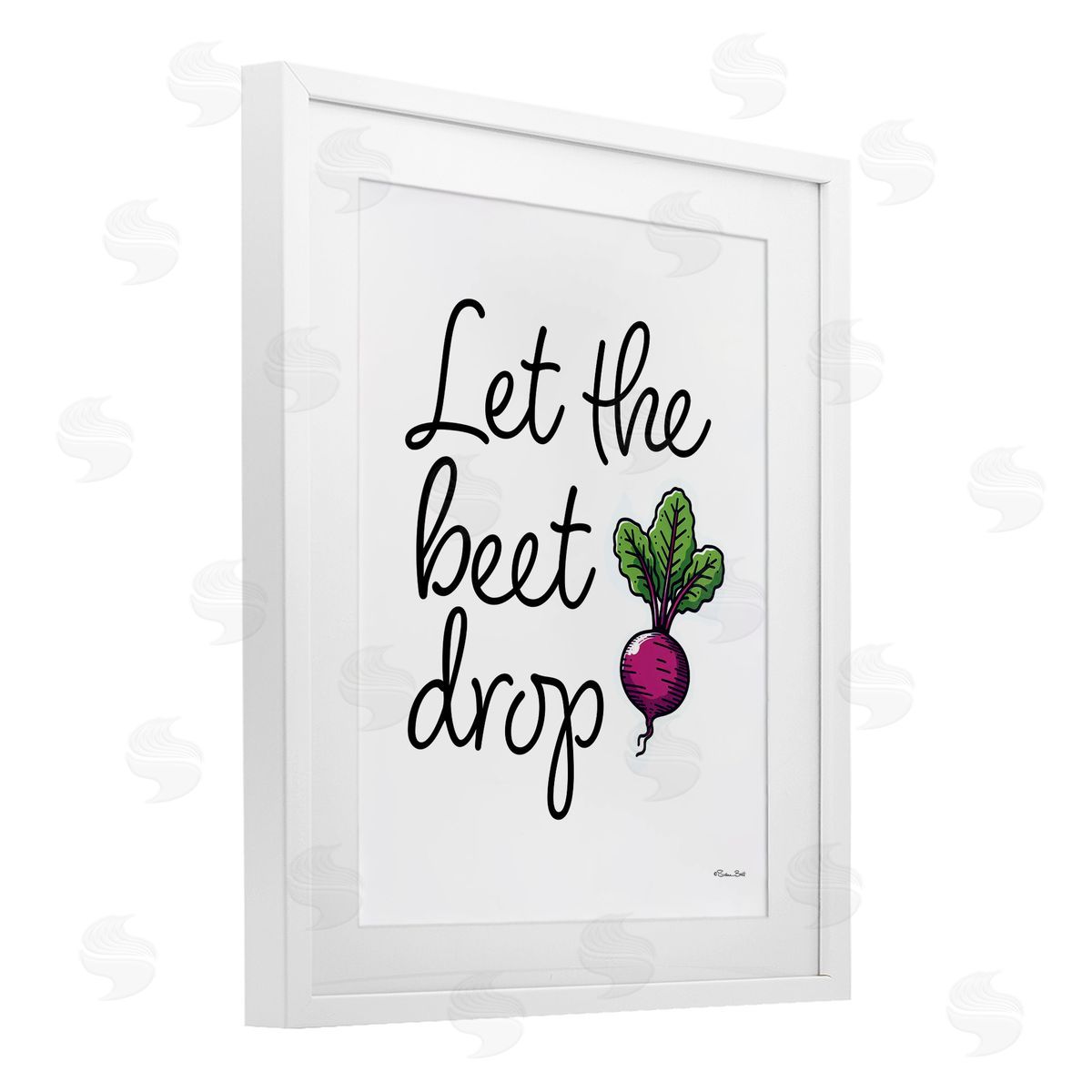 Susan Ball Let The Beet Drop White Framed Print Under Glass with Mat Wall Art