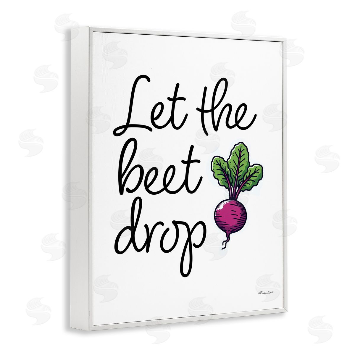 Susan Ball Let The Beet Drop White Framed Giclee Wall Art Print