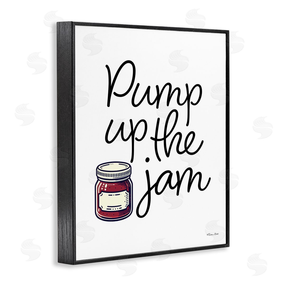 Susan Ball Pump Up The Jam Black Framed Giclee Wall Art Print