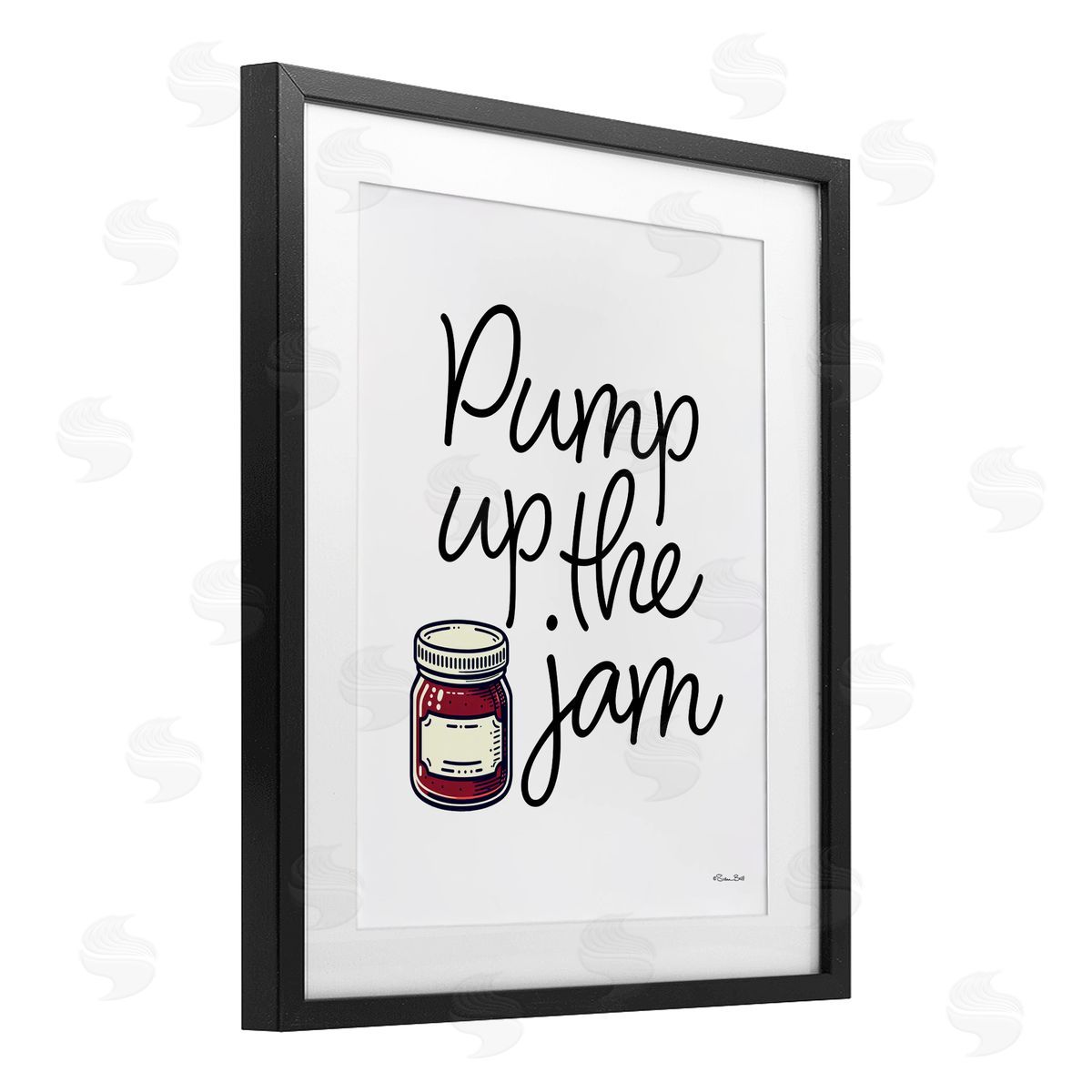 Susan Ball Pump Up The Jam Black Framed Print Under Glass with White Mat Wall Art