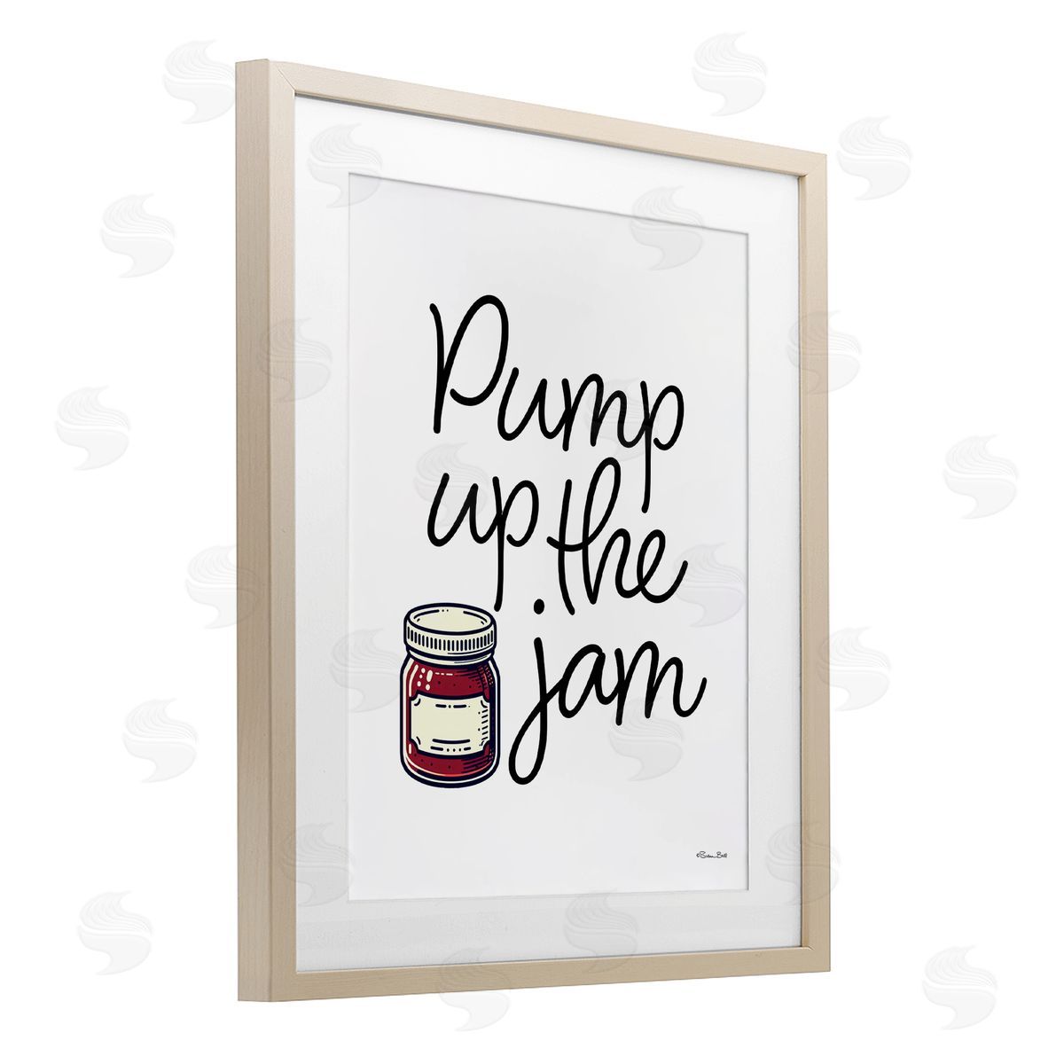 Susan Ball Pump Up The Jam Birch Framed Print Under Glass with White Mat Wall Art