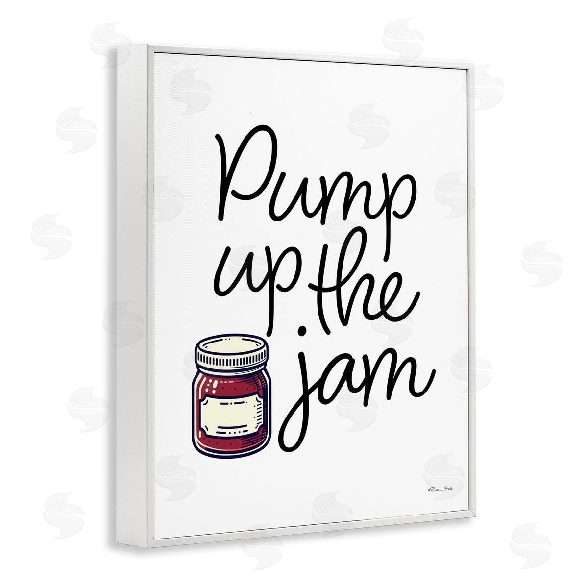Susan Ball Pump Up The Jam White Framed Giclee Wall Art Print