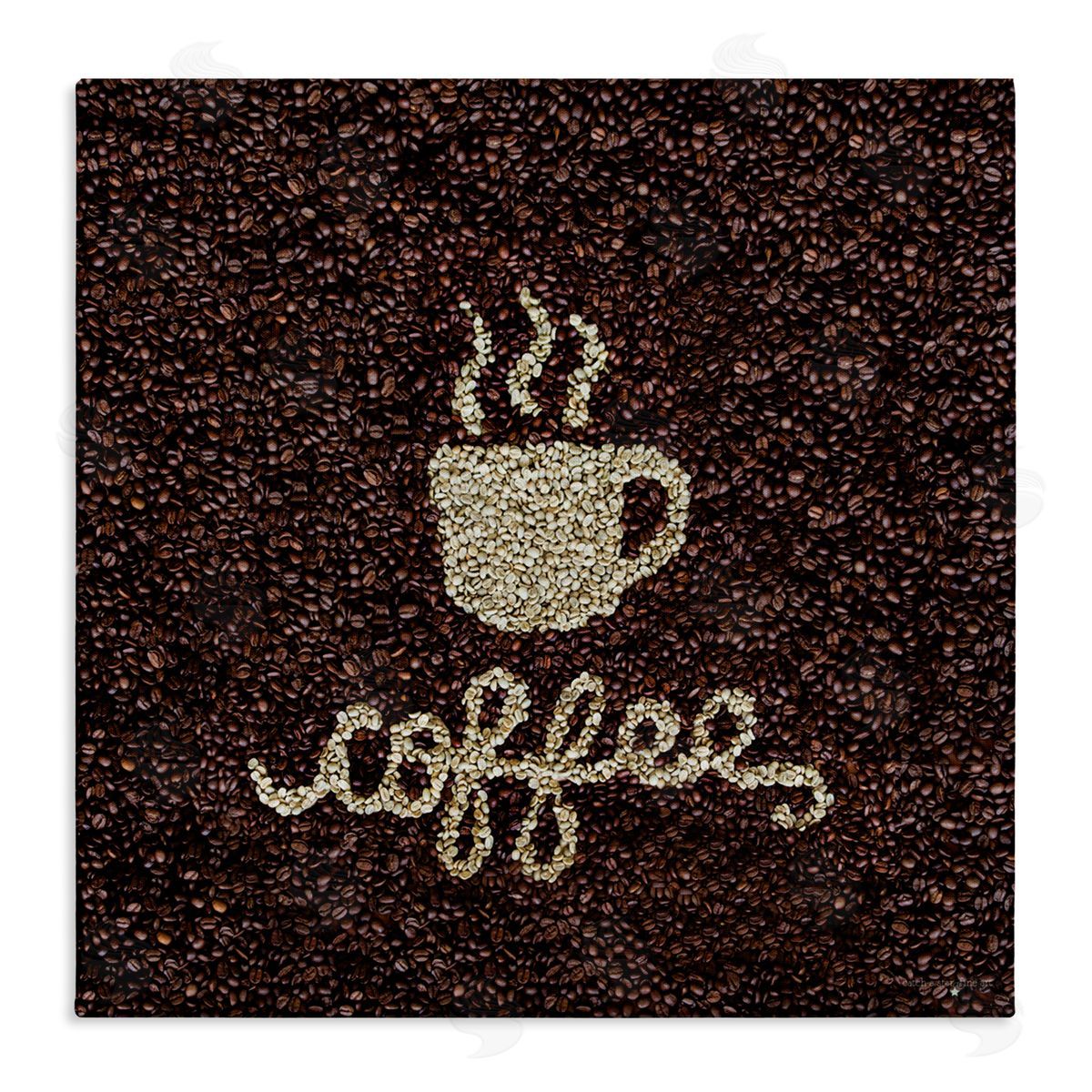 Seven Trees Design Coffee Bean Pattern Canvas Wall Art Print