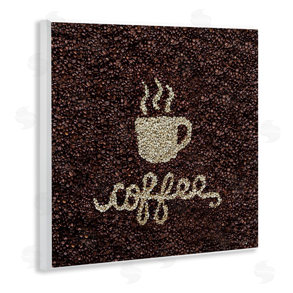 Seven Trees Design Coffee Bean Pattern Wall Plaque Art Print